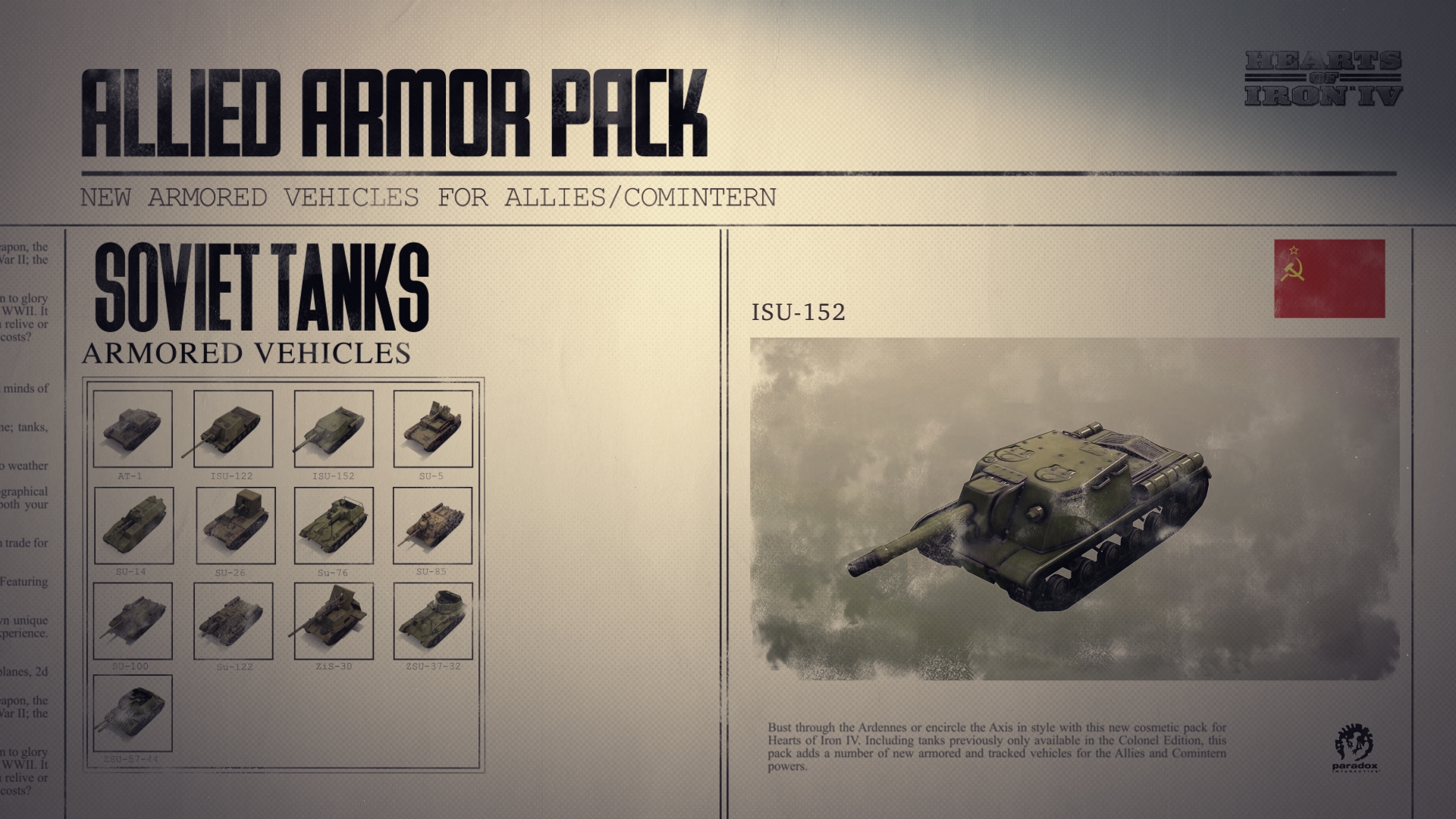 Hearts of Iron IV: Allied Armor Pack