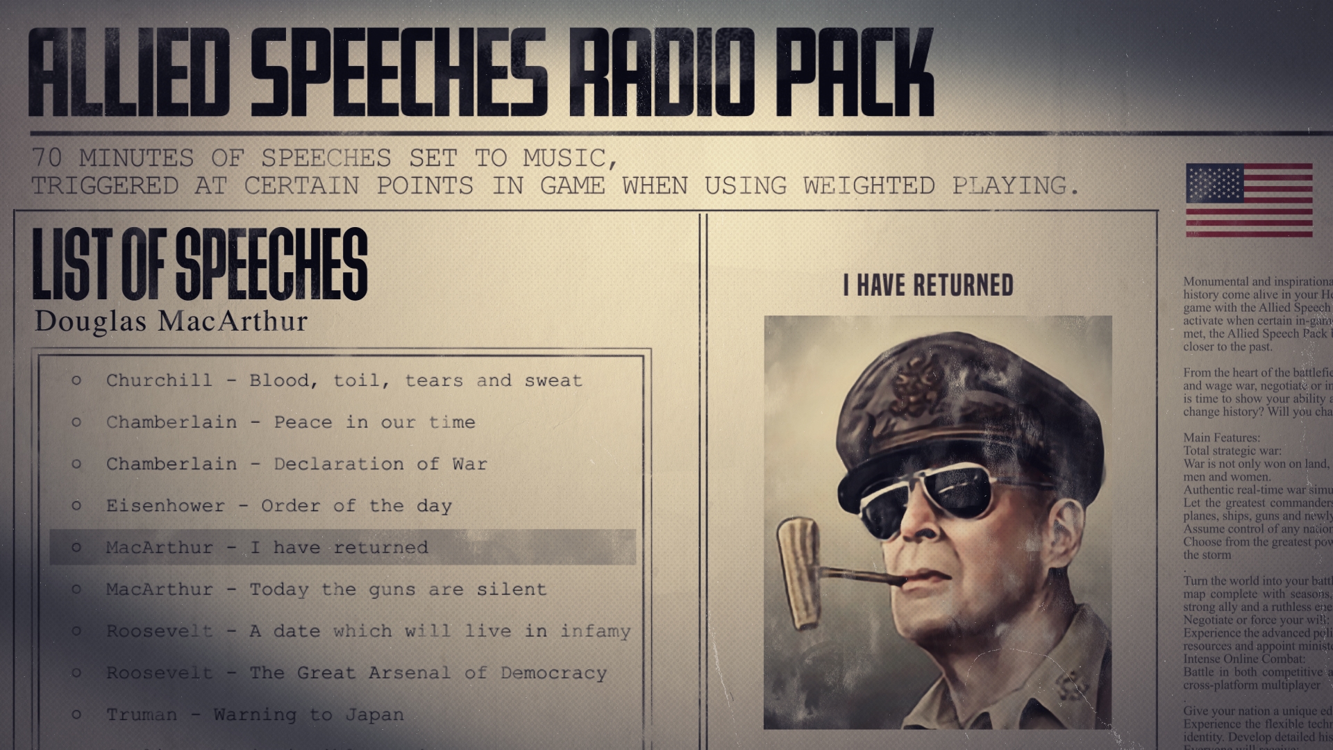 Hearts of Iron IV: Allied Speeches Pack NEW